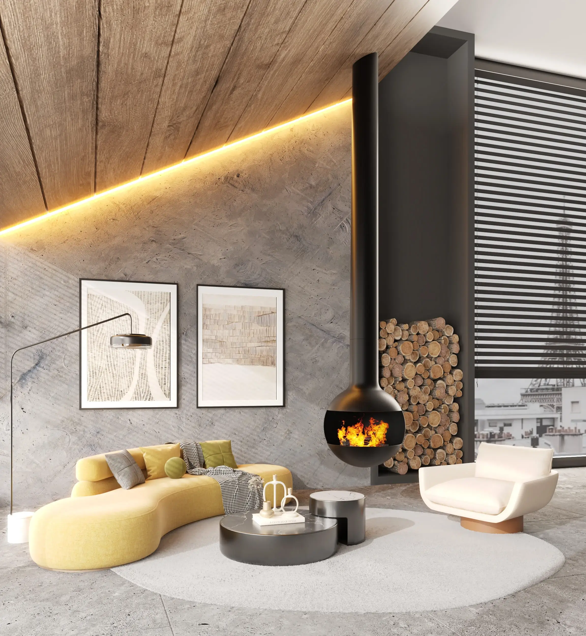 Aménagement salon moderne
